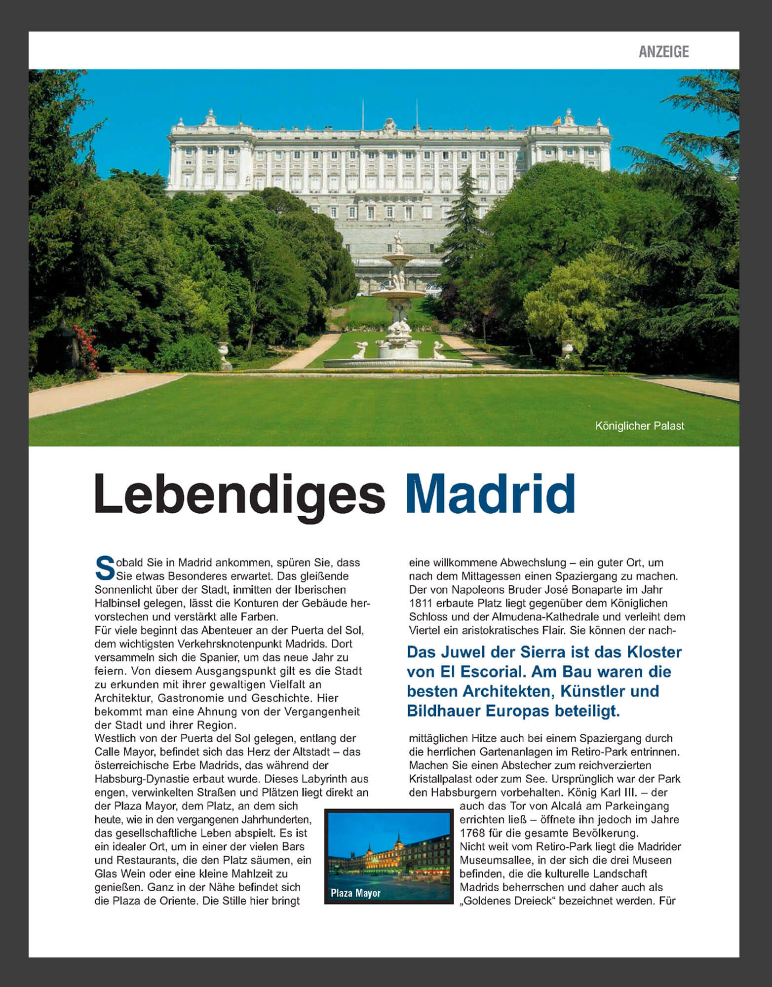 Lufthansa Magazin — Lebendiges Madrid