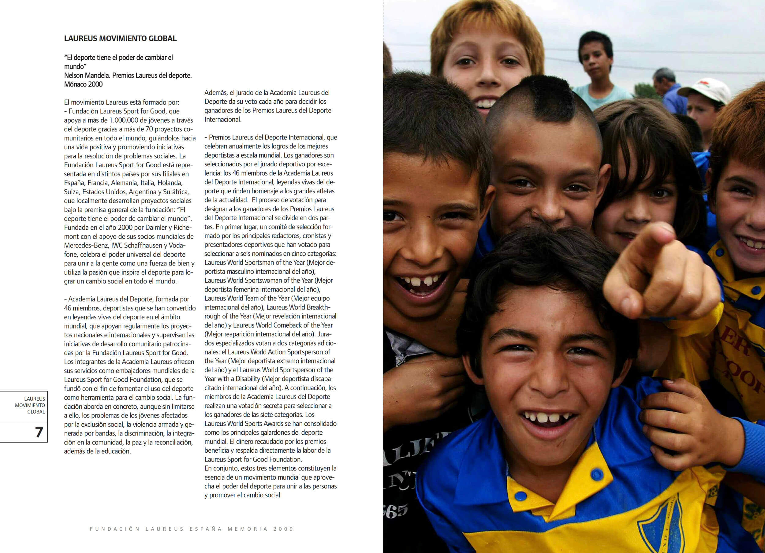 Supported projects spread with children's programme photography