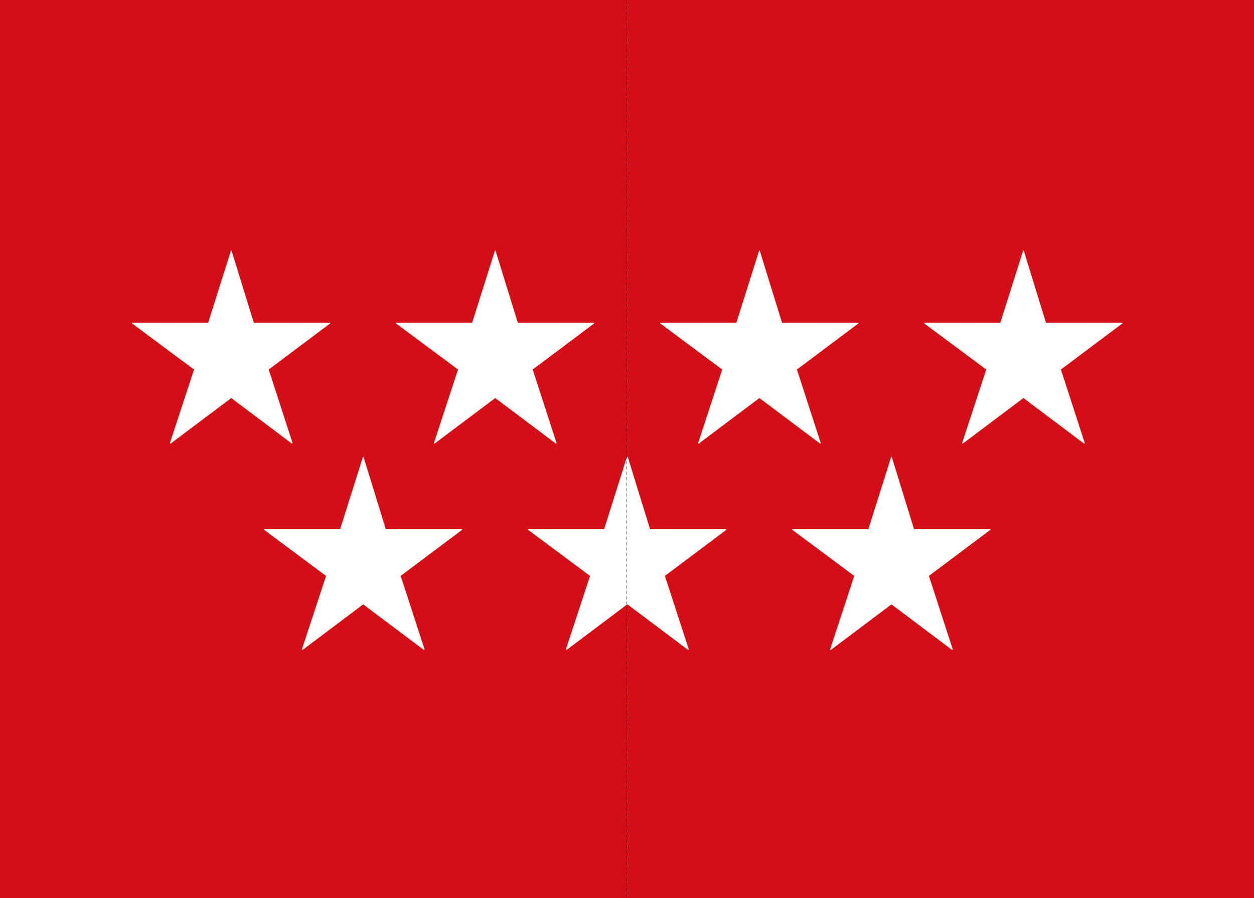 Le Cirque spread — red field with white stars, Madrid motif