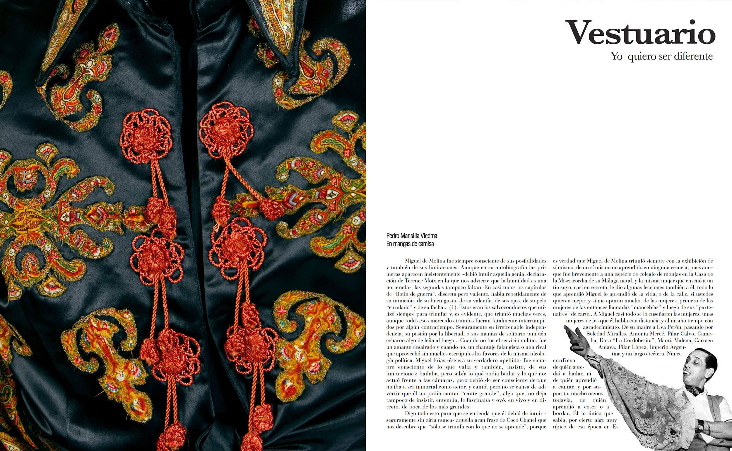 Arte y Provocación — Vestuario chapter spread
