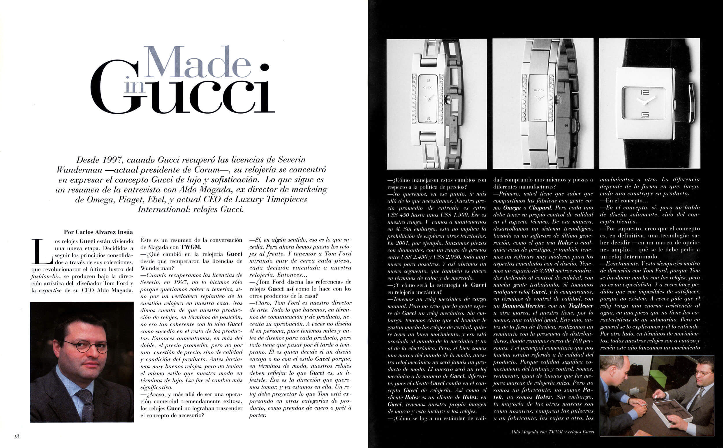Editorial spread — 'Made in Gucci', menswear feature