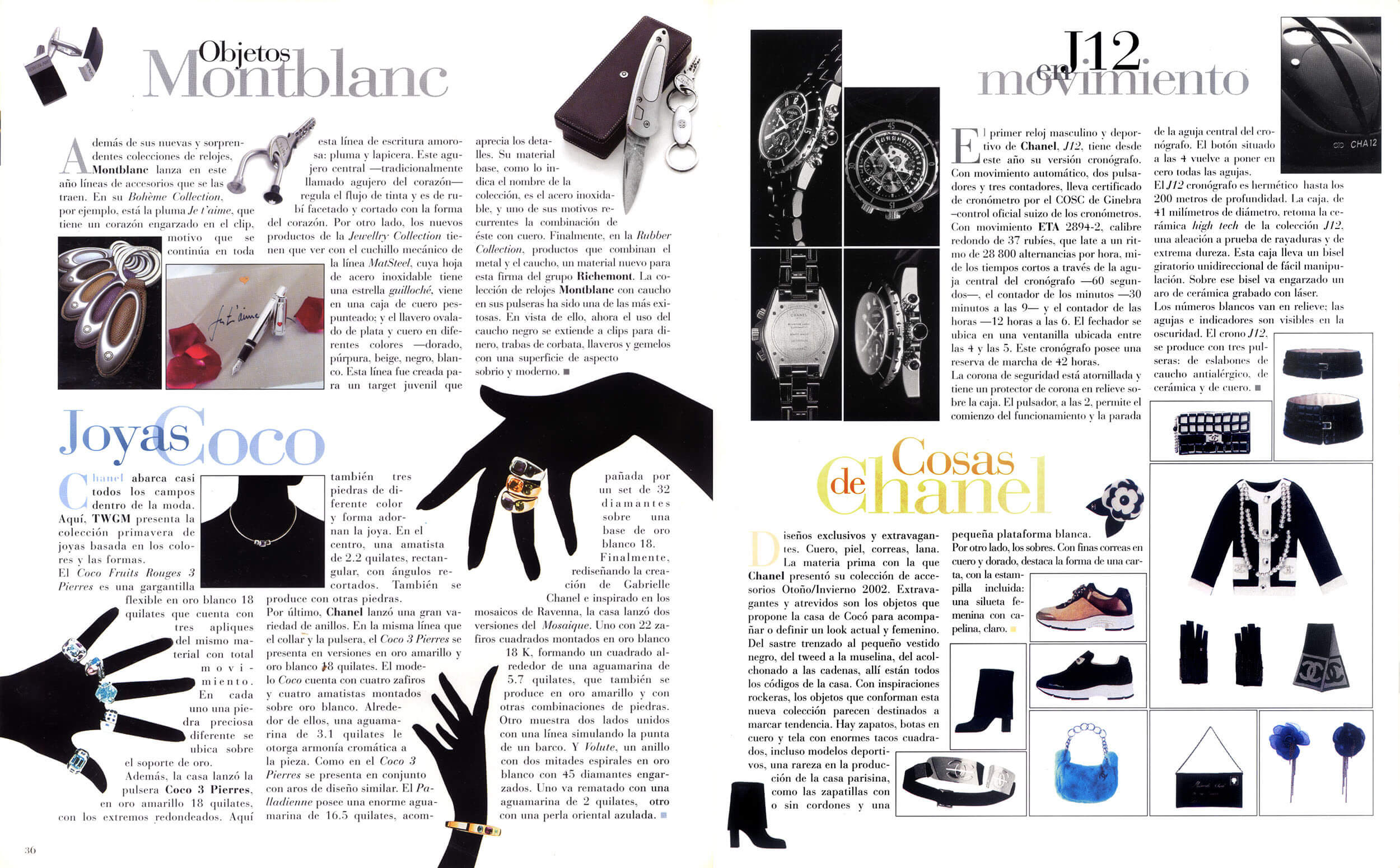 Editorial spread — Montblanc and J12 accessories editorial